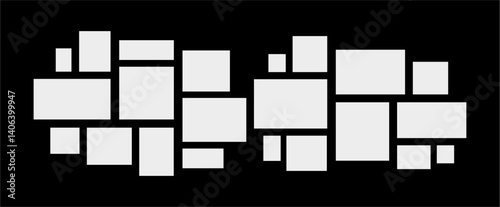 Pictures or photos frame collage. comics page grid layout 

abstract photo frames and digital photo wall template
