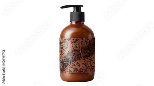Luxury Wine Bottle in Black with Decorative Typography