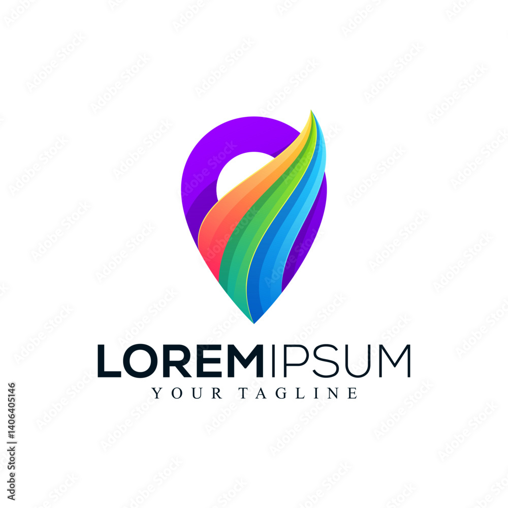 Abstract location logo design Abstract location logo design