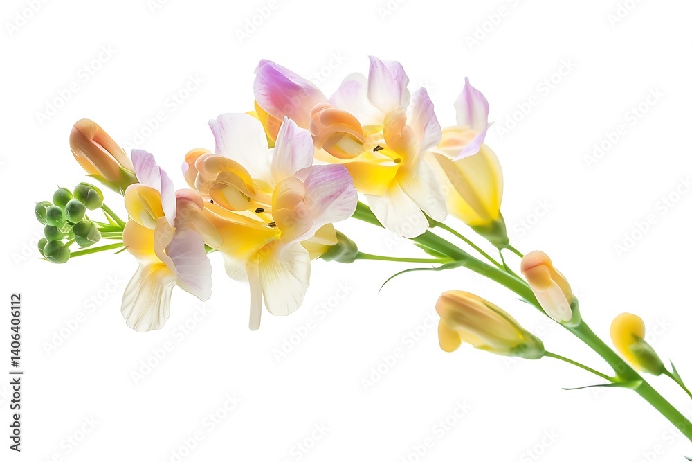 Fototapeta premium Toadflax Flower isolated on white background.