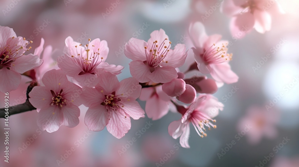 Fototapeta premium Spring blossoms on a tree branch