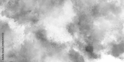 Grey, white watercolor textured on white paper background. smog texture art design. smoke vape vector cloud dreamy atmosphere dramatic smoke overlay before rainstorm design element. vector.