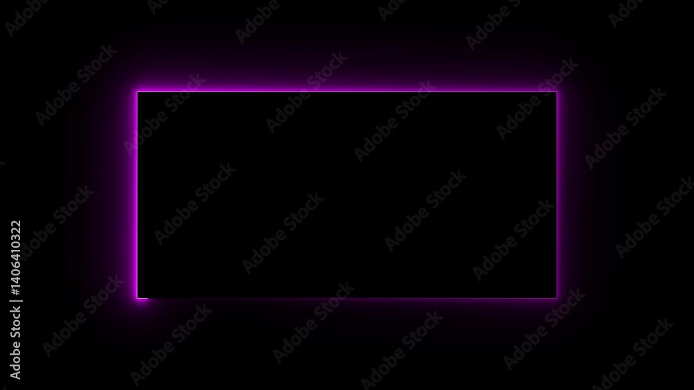 Bright neon effect rectangle frame Loop background. Animation of glowing neon rectangles abstract background. Bright neon effect rectangle frame Loop background. Animation of glowing neon rectangles abstract background.