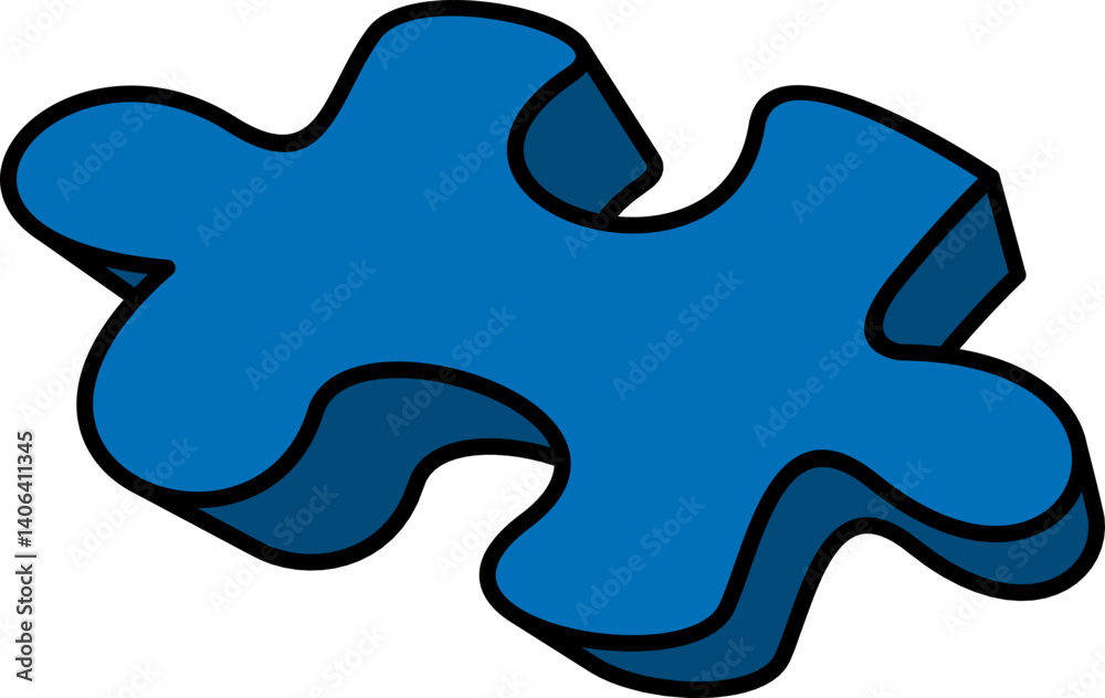 Cartoon Jigsaw Puzzle Piece Element Cartoon Jigsaw Puzzle Piece Element