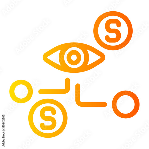 bionic contact lens gradient icon