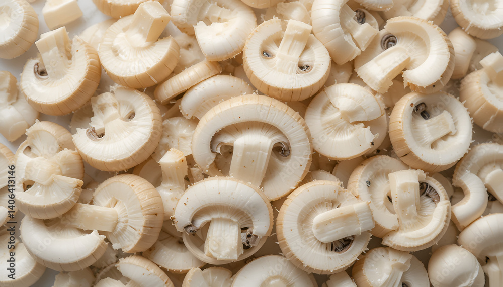 Fresh sliced mushrooms isolated on transparent background, ideal for recipe designs, food packaging, and cooking blogs. Fresh sliced mushrooms isolated on transparent background, ideal for recipe designs, food packaging, and cooking blogs.