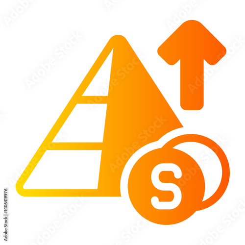 pyramid gradient icon