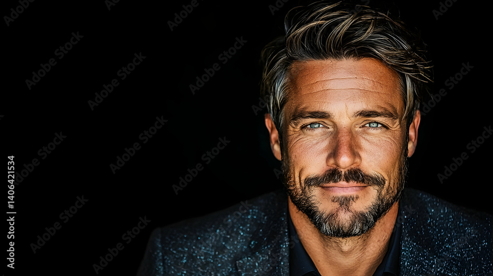 Obraz premium Confident mature man portrait studio shot high resolution image