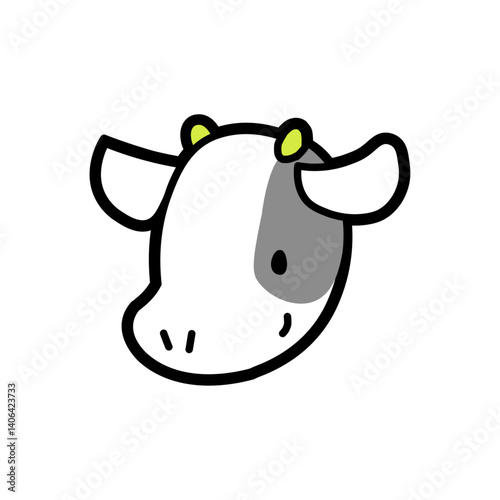 かわいい子牛の顔