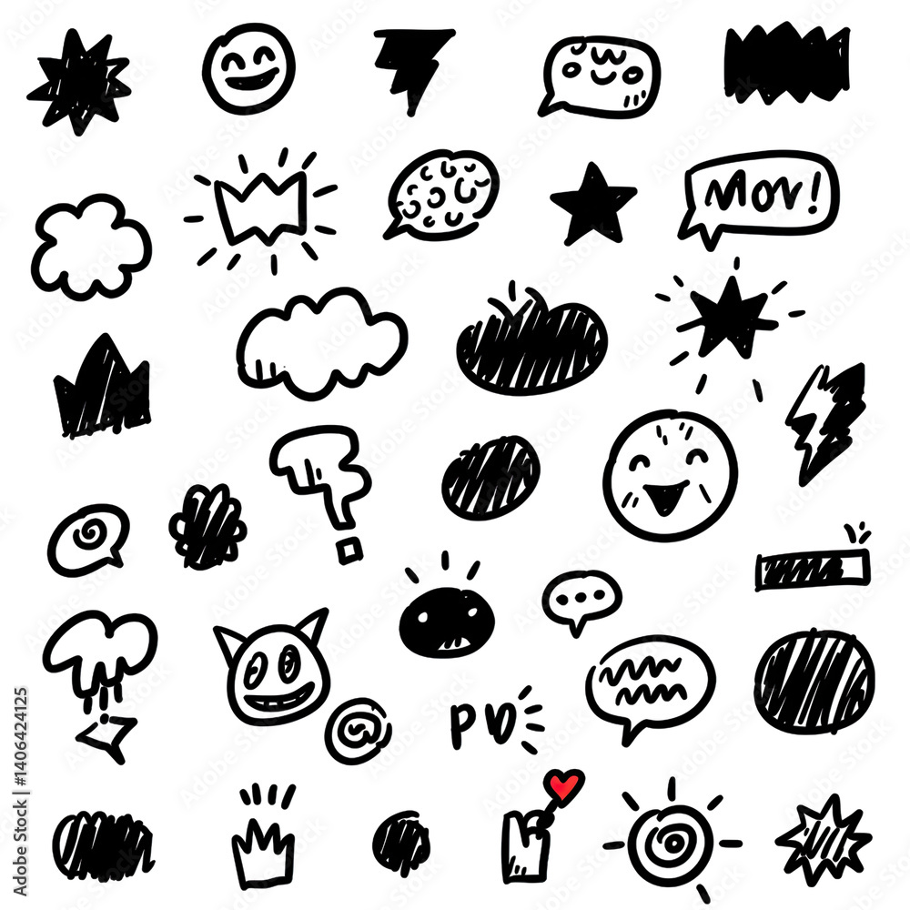 set of icons set of icons