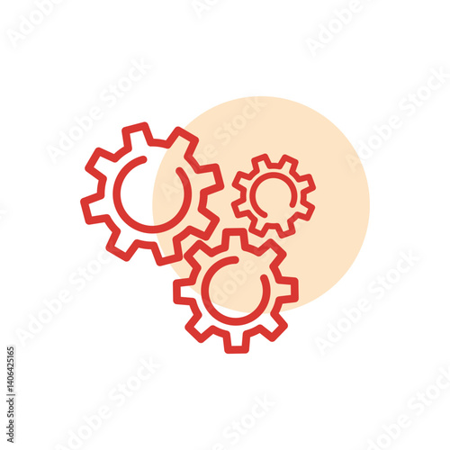 Proses Marketing Icon Line Color 