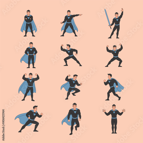 Heroic and Powerful Poses Strong Character Reference