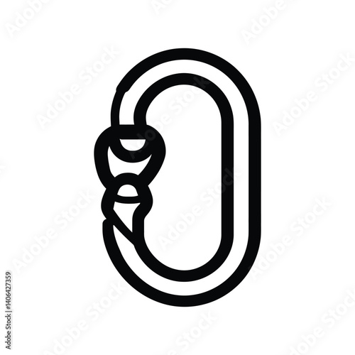 Black Rounded Carbine Outline Shape on Transparent Background