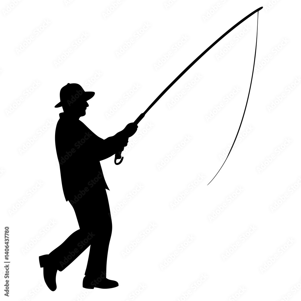 Obraz premium fishing vector icon