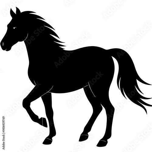 black horse vector