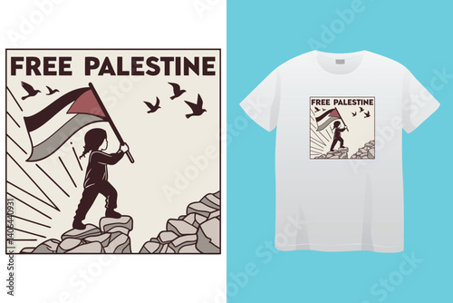 Palestine design vector, Save Palestine illustration for banner, t-shirt, poster, sticker, badges, social media design. Hand-Drawn Lettering Phrase, Calligraphy Graphic Typography.