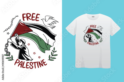Palestine design vector, Save Palestine illustration for banner, t-shirt, poster, sticker, badges, social media design. Hand-Drawn Lettering Phrase, Calligraphy Graphic Typography.