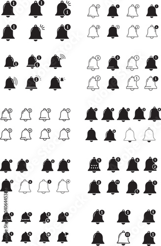Minimalist alert bell images inspiring sleek and modern branding ideas

