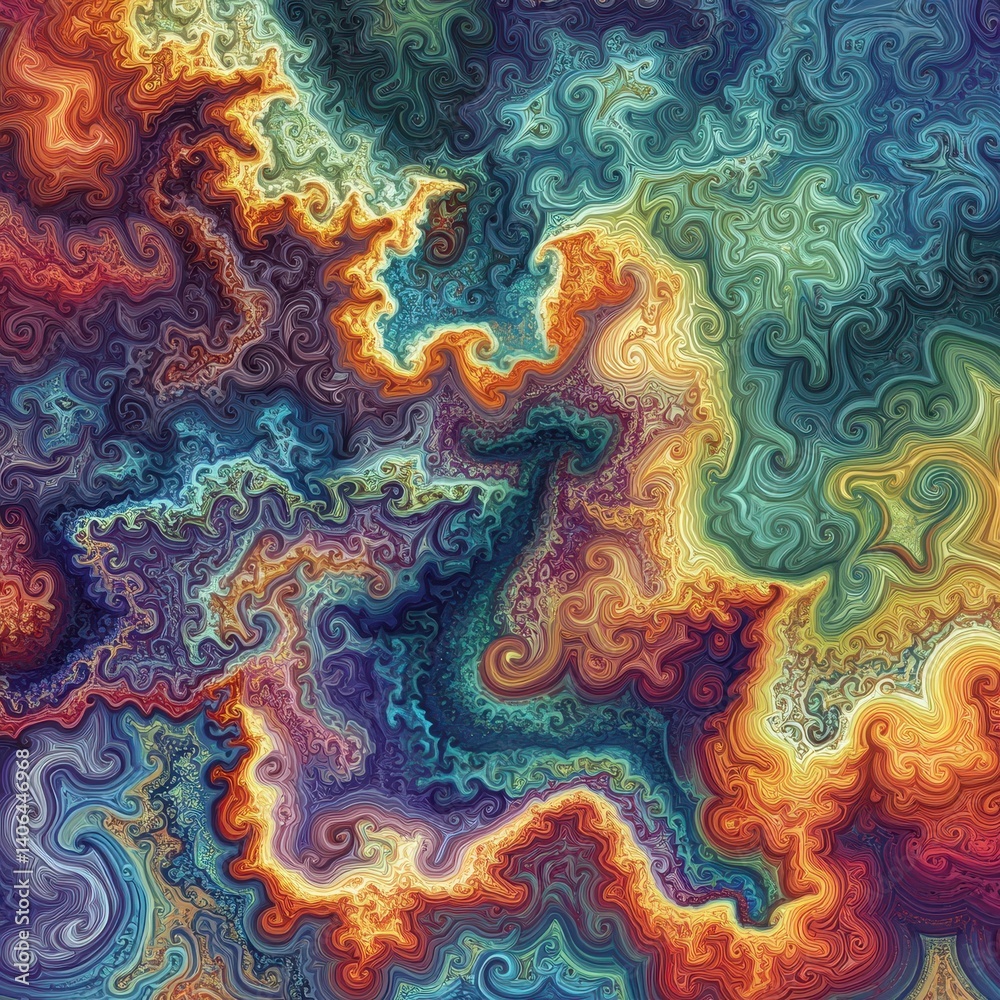Abstract swirling fractal art Abstract swirling fractal art