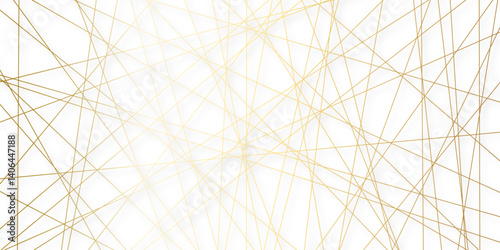 Abstract luxury gold geometric random  with shedo w lines many squares and triangles shape background. geometric random chaotic seamless line design with transparent background, vector illustration.