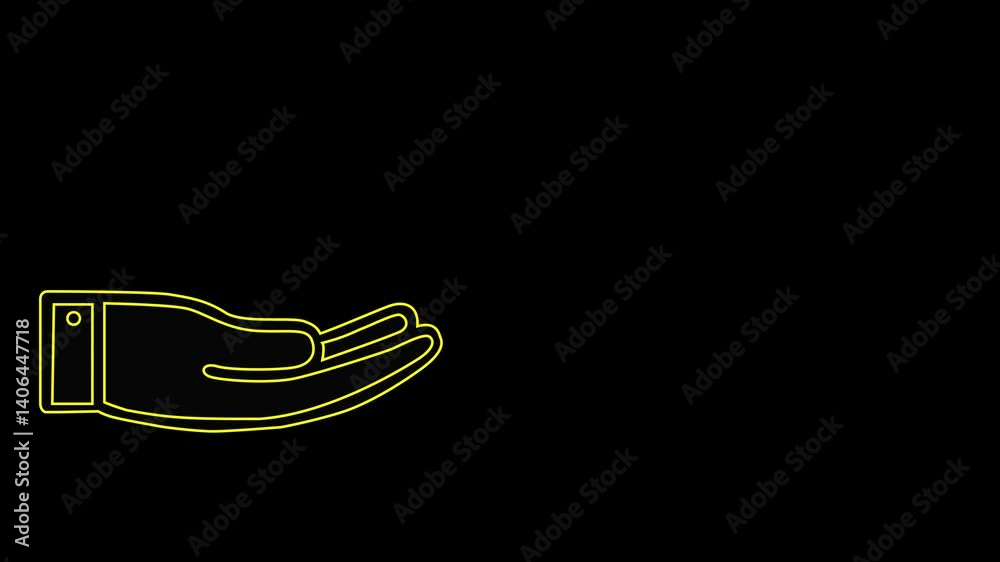 money, invest finance, black background.dollar icon illustration in the hands of a businessman for business concept