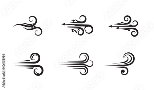 Stylish breeze patterns enhancing print media campaign visuals

