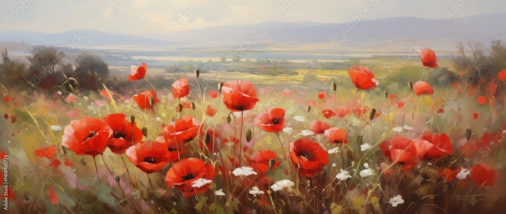 Field of Red Poppies