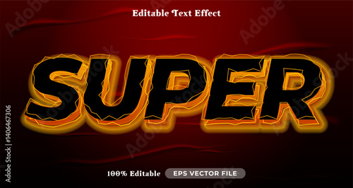 Super 3d logo template editable text effect style