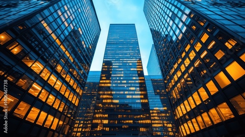 Wallpaper Mural Modern skyscrapers at dusk Torontodigital.ca