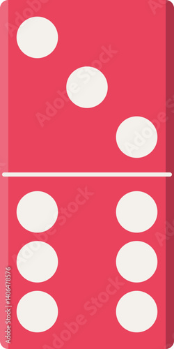 Cartoon domino tiles. Family leisure board games.