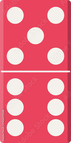 Cartoon domino tiles. Family leisure board games.