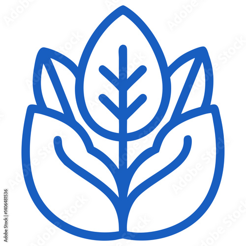 Elegant Leaf and Flora Icon Logo Design