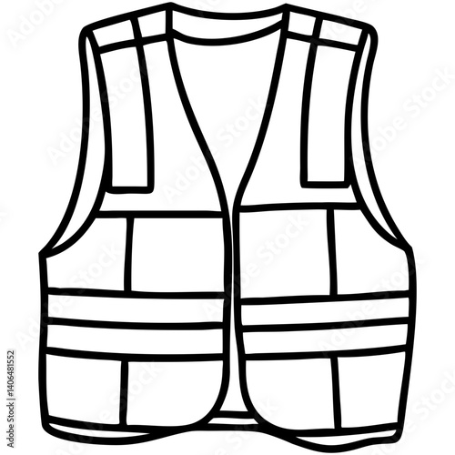 Durable Work Vest Vector Illustration