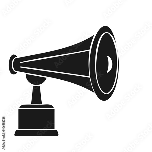 Air Raid Siren silhouette vector on white background