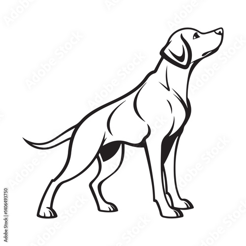 Dog silhouette vector icon illustration design 
