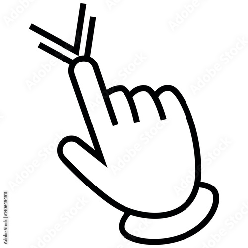 swipe hand cursor vector flat icon