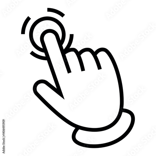 swipe hand cursor vector flat icon