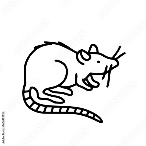 basic drawing of a rat