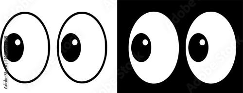 eyes icons set look glance
