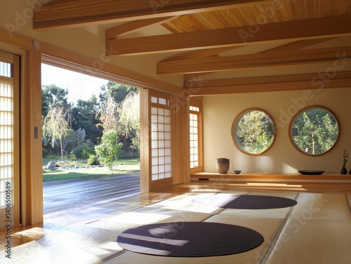 Designing tranquility japanese zen living room open floor plan interior design serene environment elevated concept