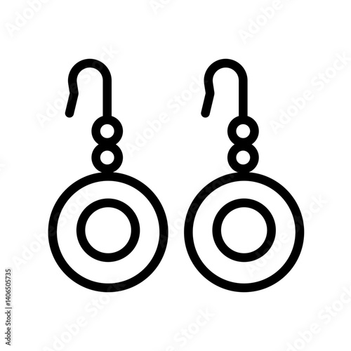 ear rings vector icon