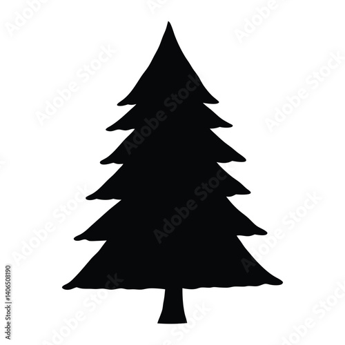 Obraz na płótnie Tree vector silhouette w salonie