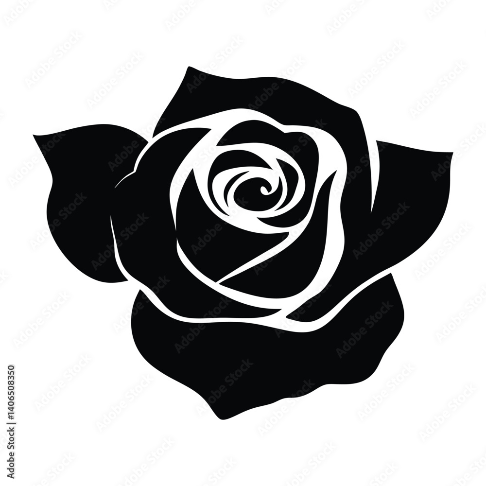 Rose vector silhouette