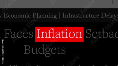 black and white inflation news article headline