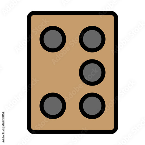Braille Vector Filled Icon Design