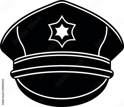Police Hat Vector Illustration for Designers