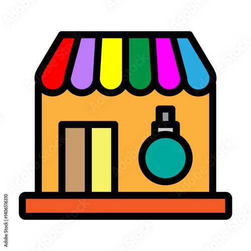Perfume Store Vector Filled Icon Design