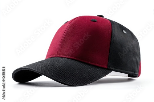 Stylish Two-Tone Baseball Cap: Maroon and Black
