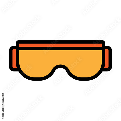 Safety Goggles Vector Filled Icon Design