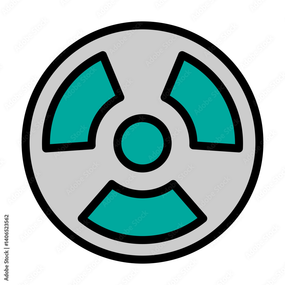 Radiation Symbol Vector Filled Icon Design Radiation Symbol Vector Filled Icon Design